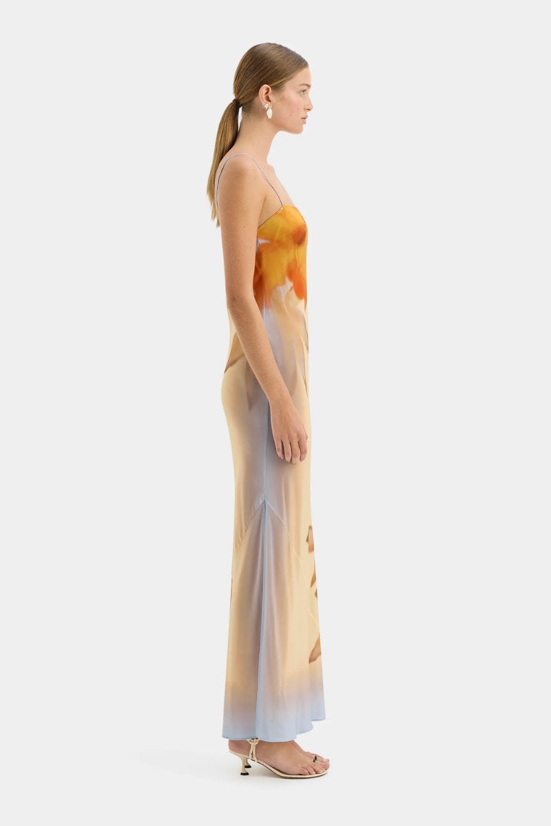 SERENE SLIP DRESS-SEQUOIA FLORAL Midi Dress SIR. 