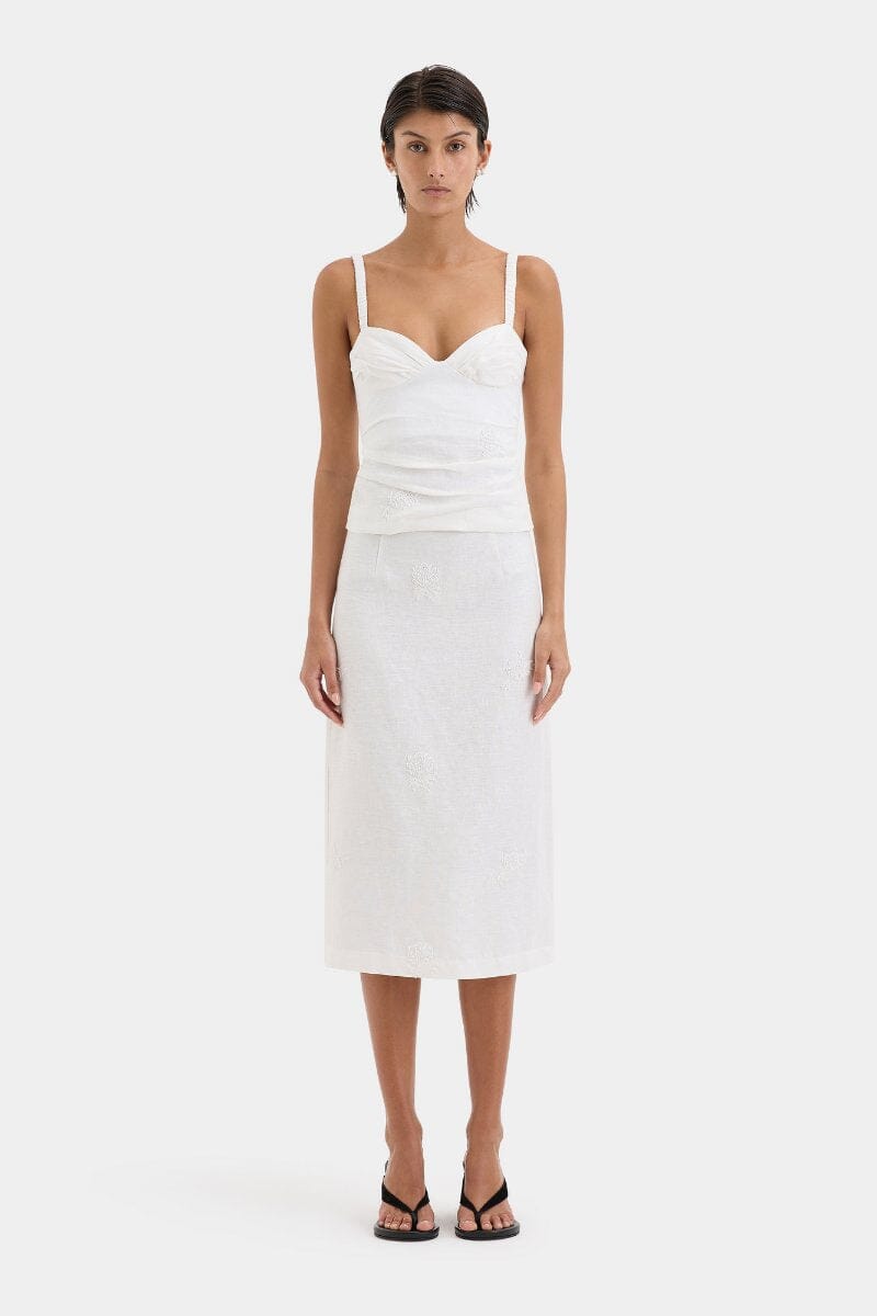 ALESSANDRA MIDI SKIRT-IVORY Skirts SIR. 