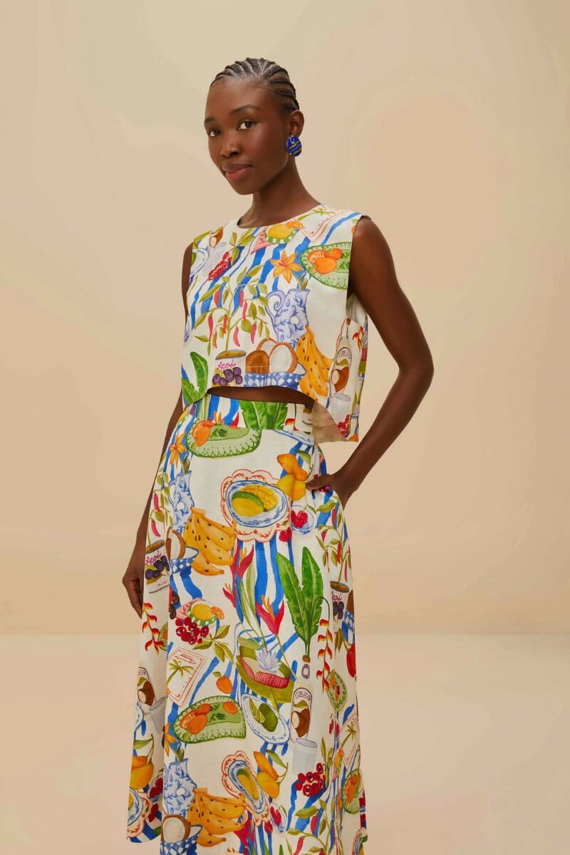 FRESH TABLE MIDI SKIRT-OFF-WHITE Skirts Farm Rio 