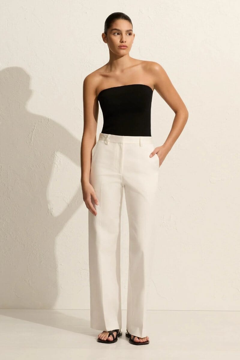 STRAPLESS KNIT TOP-BLACK Knitwear Matteau 