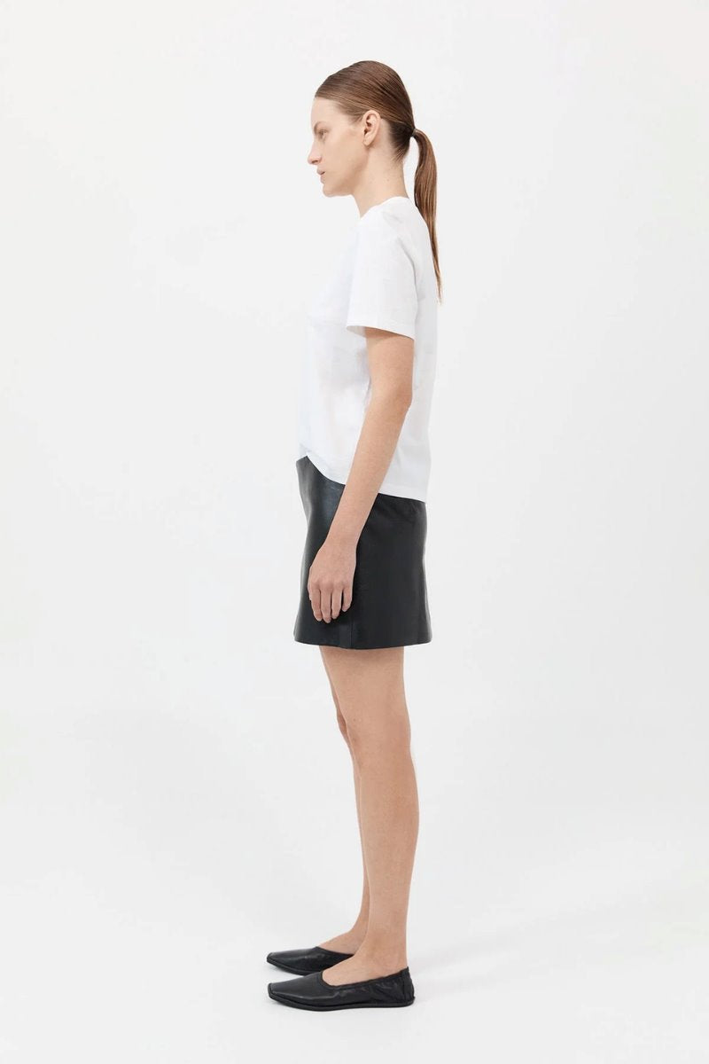 LEATHER MINI SKIRT-BLACK Skirts ST AGNI 