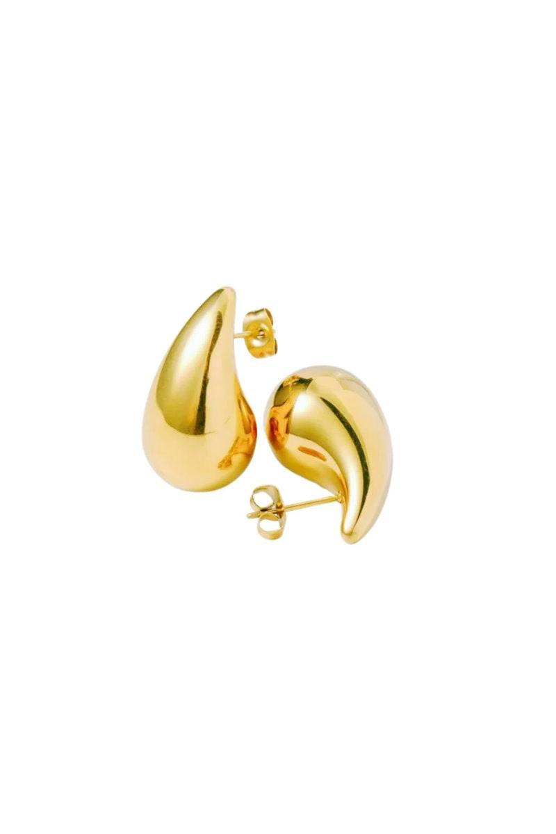 TULLY TEARDROP -GOLD Earrings F&D 