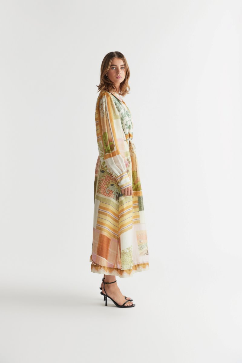 WABI SABI WRAP DRESS-PASTEL Dress ANTIPODEAN 