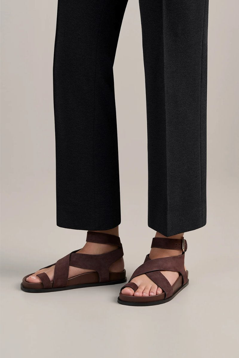 THE JALEN SANDAL-WALNUT SUEDE Sandals A.Emery 