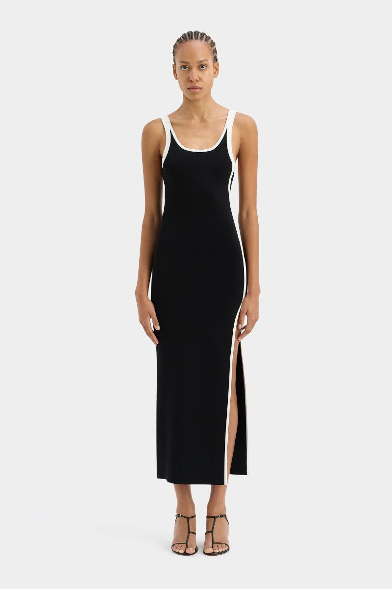 SOLANA MIDI DRESS-BLACK Midi Dress SIR. 