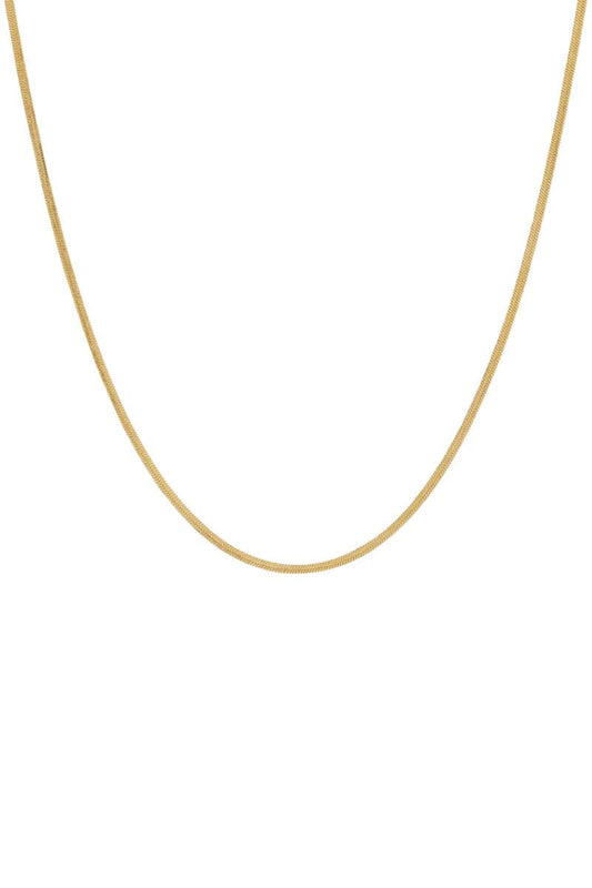 JADE SNAKECHAIN NECKLACE-GOLD Necklaces F&D 