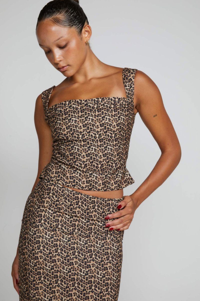 IMOGENE CORSET-LEOPARD Tops Miaou 