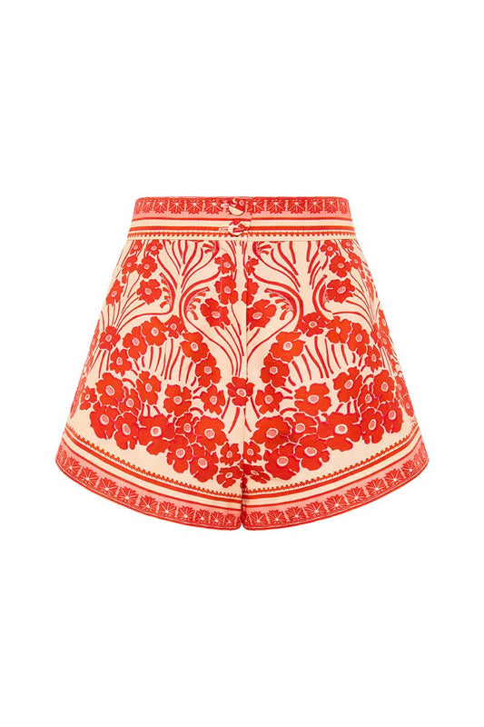 CLOVER TUCK DETAIL SHORT-CHERRY BOMB Shorts ANTIPODEAN 