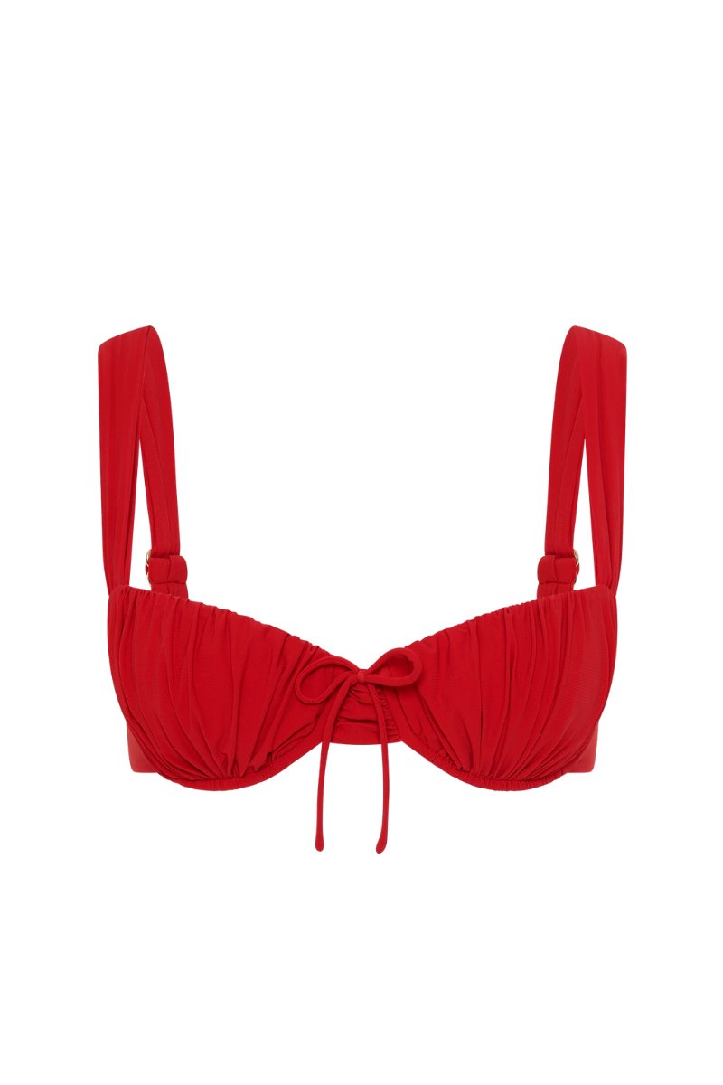 DINARD BIKINI TOP-RED Swim Faithfull the Brand 