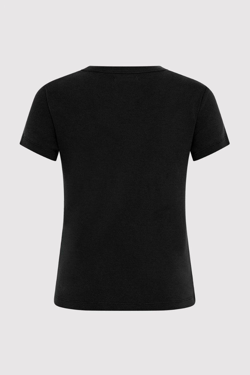 ORGANIC COTTON BABY TEE-BLACK Tops ST AGNI 