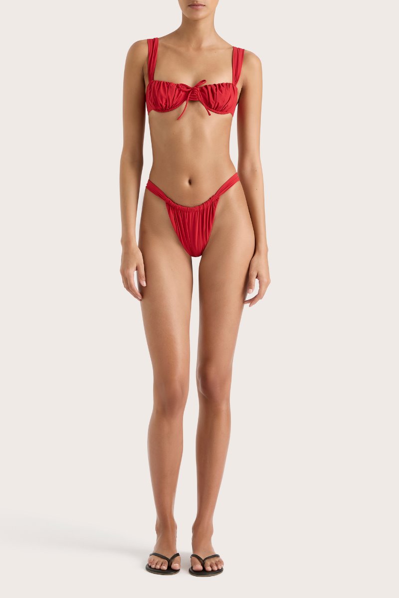 DINARD BIKINI TOP-RED Swim Faithfull the Brand 