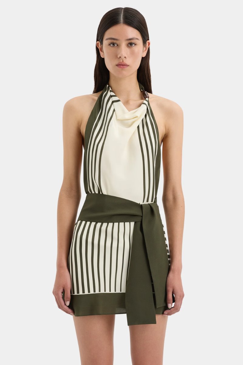 LEILANA MINI DRESS-GARDEN STRIPE Mini Dress SIR. 