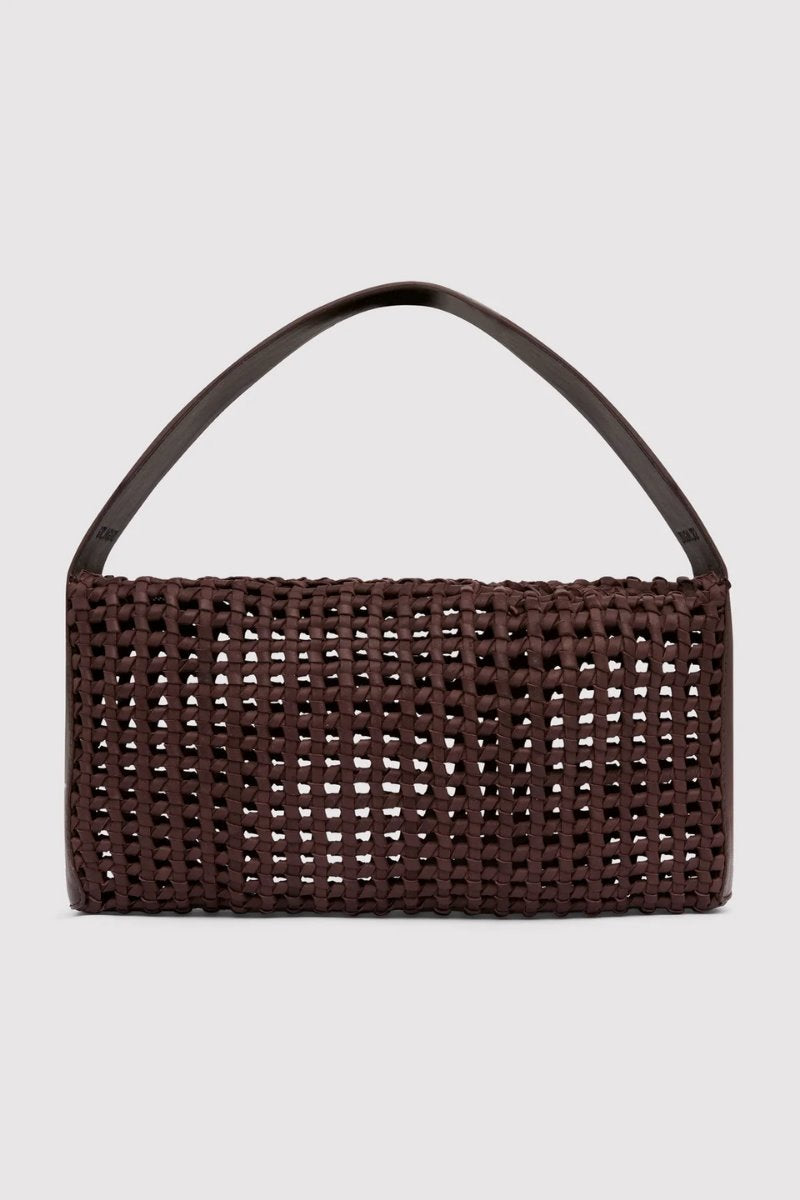 MACRAME MESH BAG-CHOCOLATE Handbags ST AGNI 