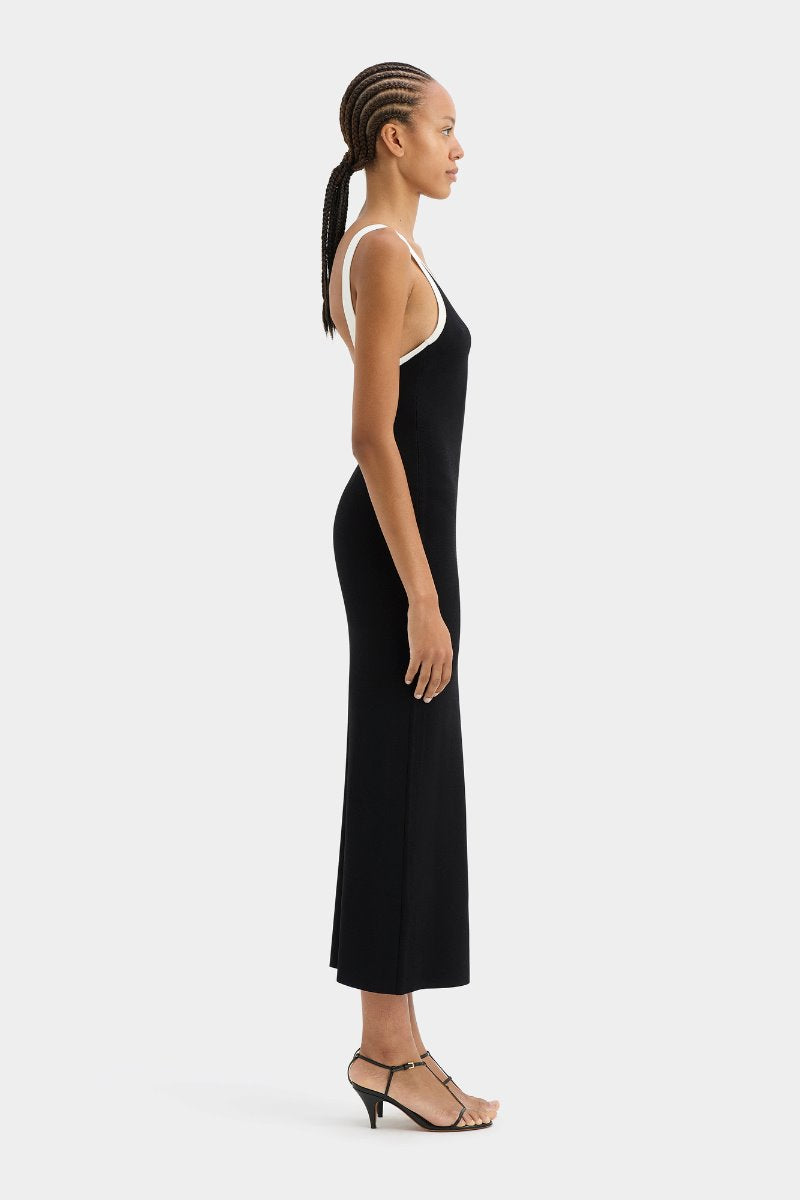 SOLANA MIDI DRESS-BLACK Midi Dress SIR. 