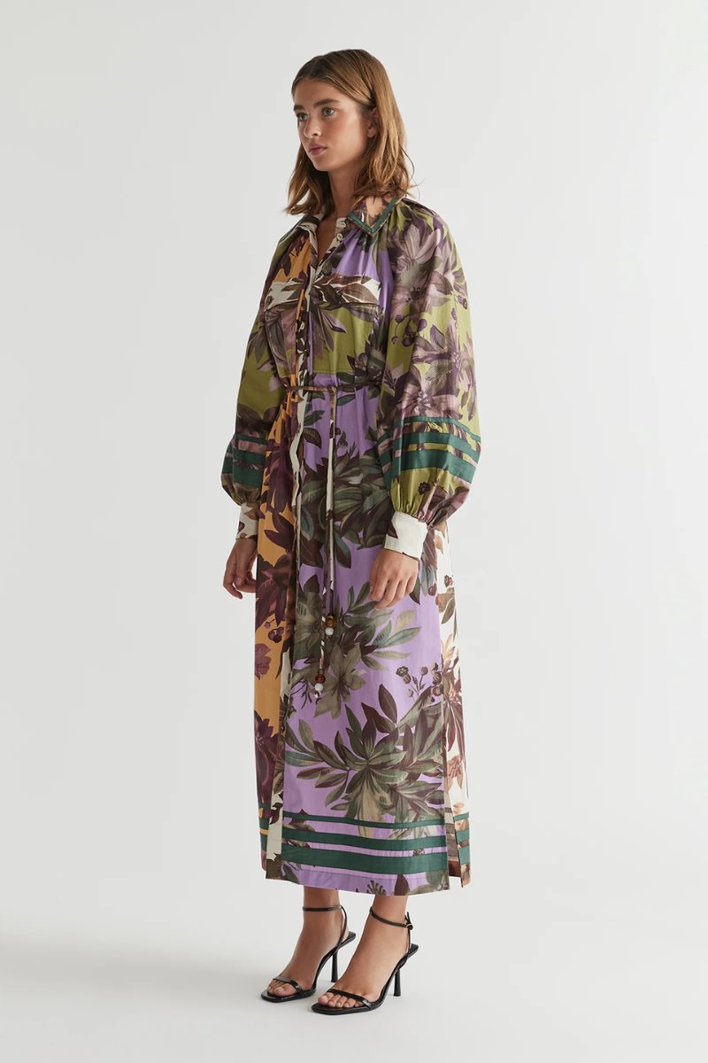 HANSEL LONG SHIRT DRESS-FLORAL Maxi Dress ANTIPODEAN 