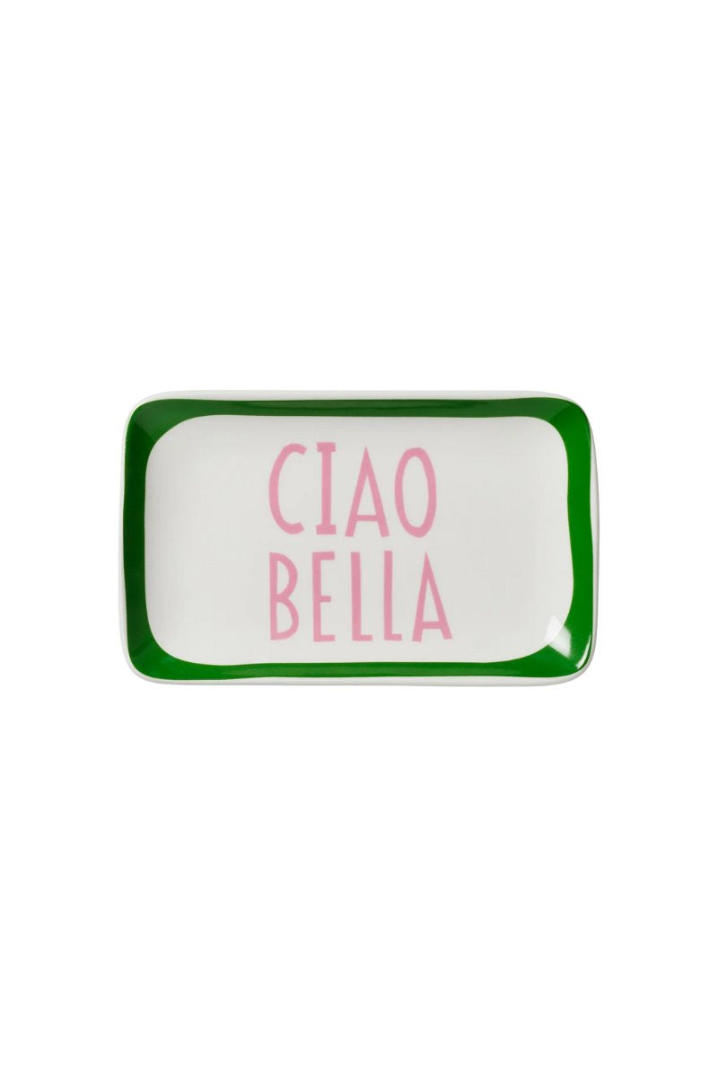 CIAO BELLA SMALL TRAY-PINK/GREEN *in-store only* Home In The Round House 