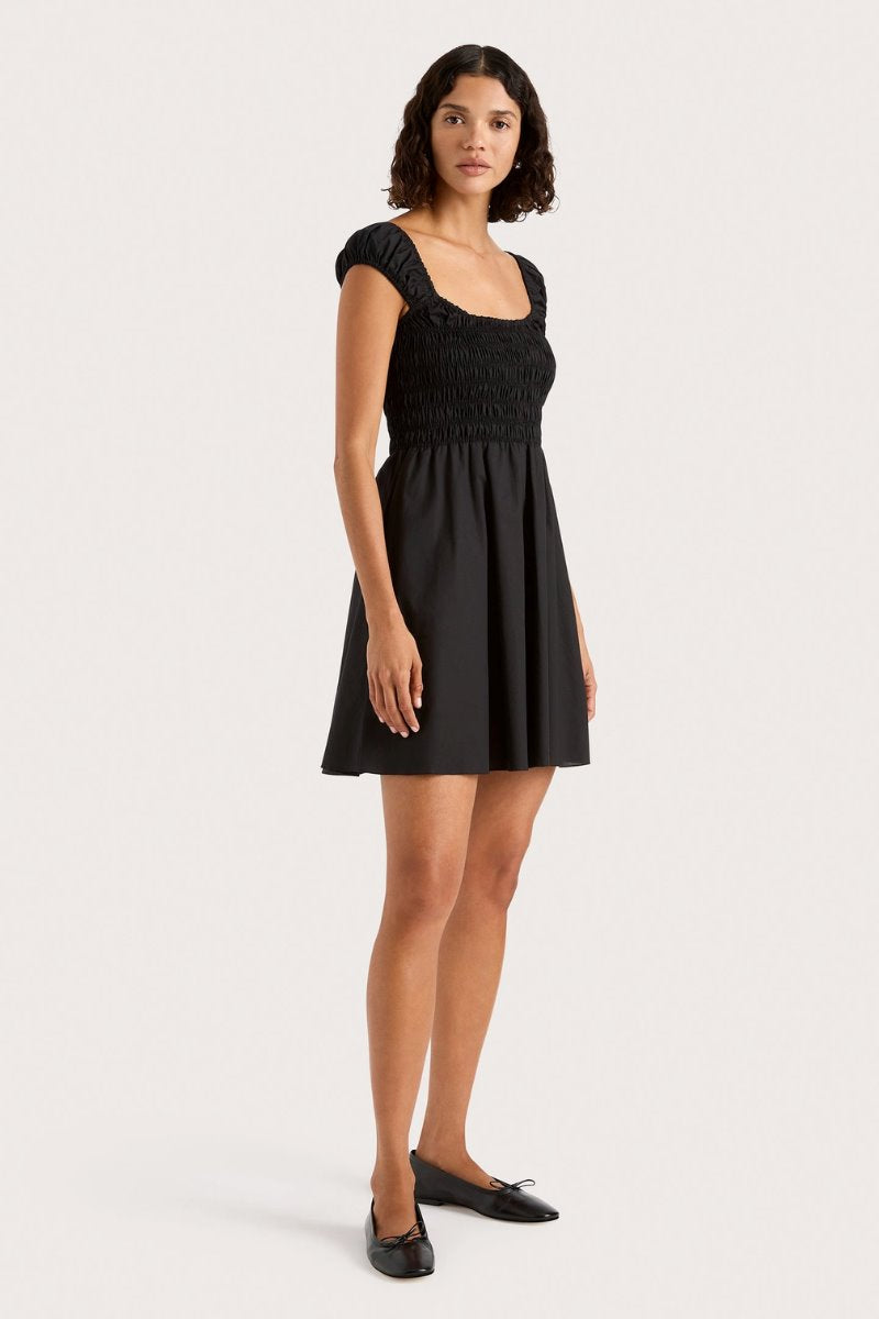 LENE MINI DRESS-BLACK Mini Dress Faithfull the Brand 