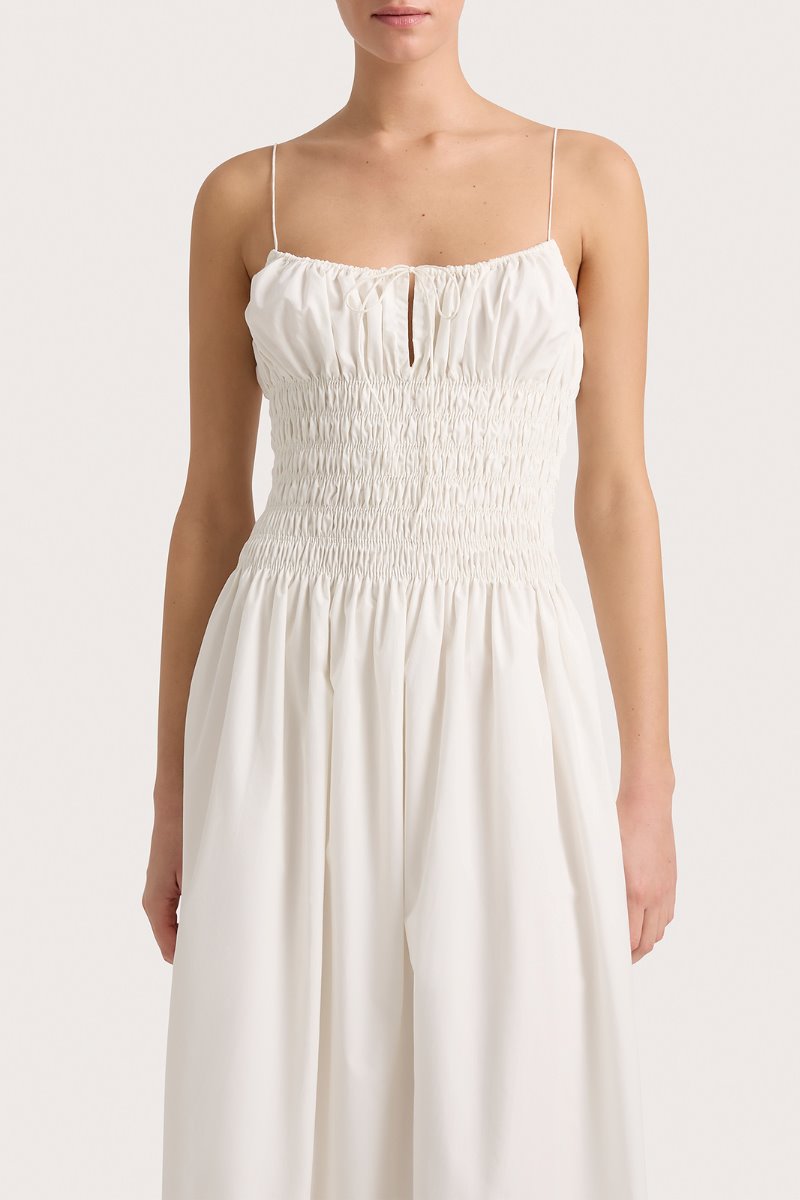 AYA STRING MIDI DRESS-WHITE Midi Dress Faithfull the Brand 