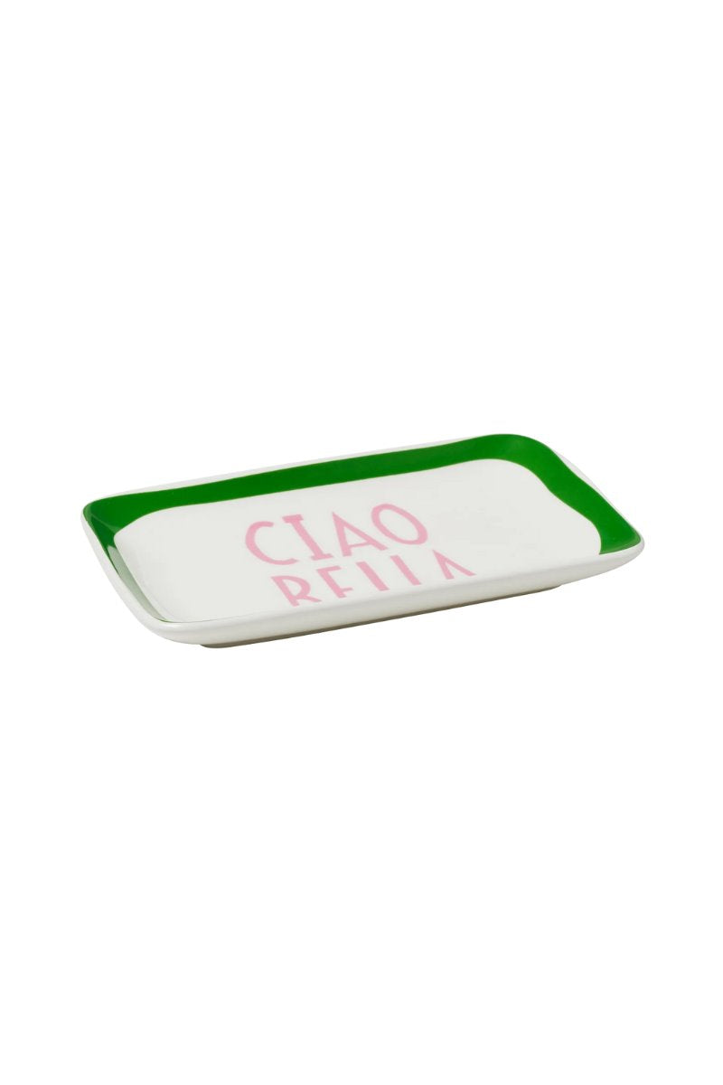 CIAO BELLA SMALL TRAY-PINK/GREEN *in-store only* Home In The Round House 