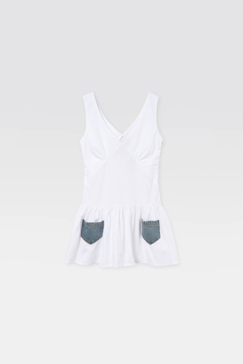 GARACHICO MINI DRESS-WHITE BLUE Mini Dress Gimaguas 