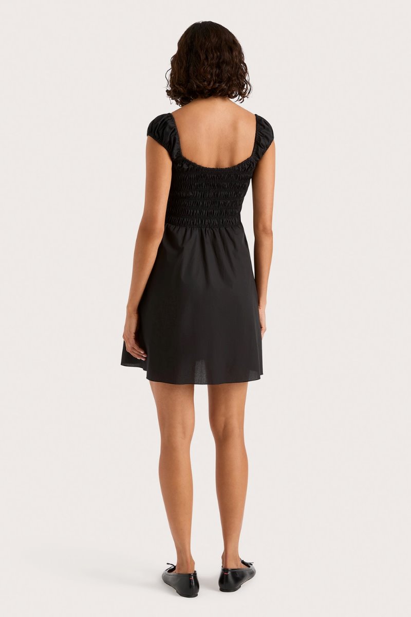 LENE MINI DRESS-BLACK Mini Dress Faithfull the Brand 