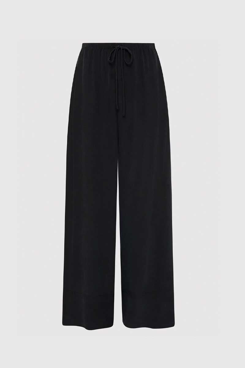 RELAXED SILK PANTS-WASHED BLACK – Fox & Dove Boutique
