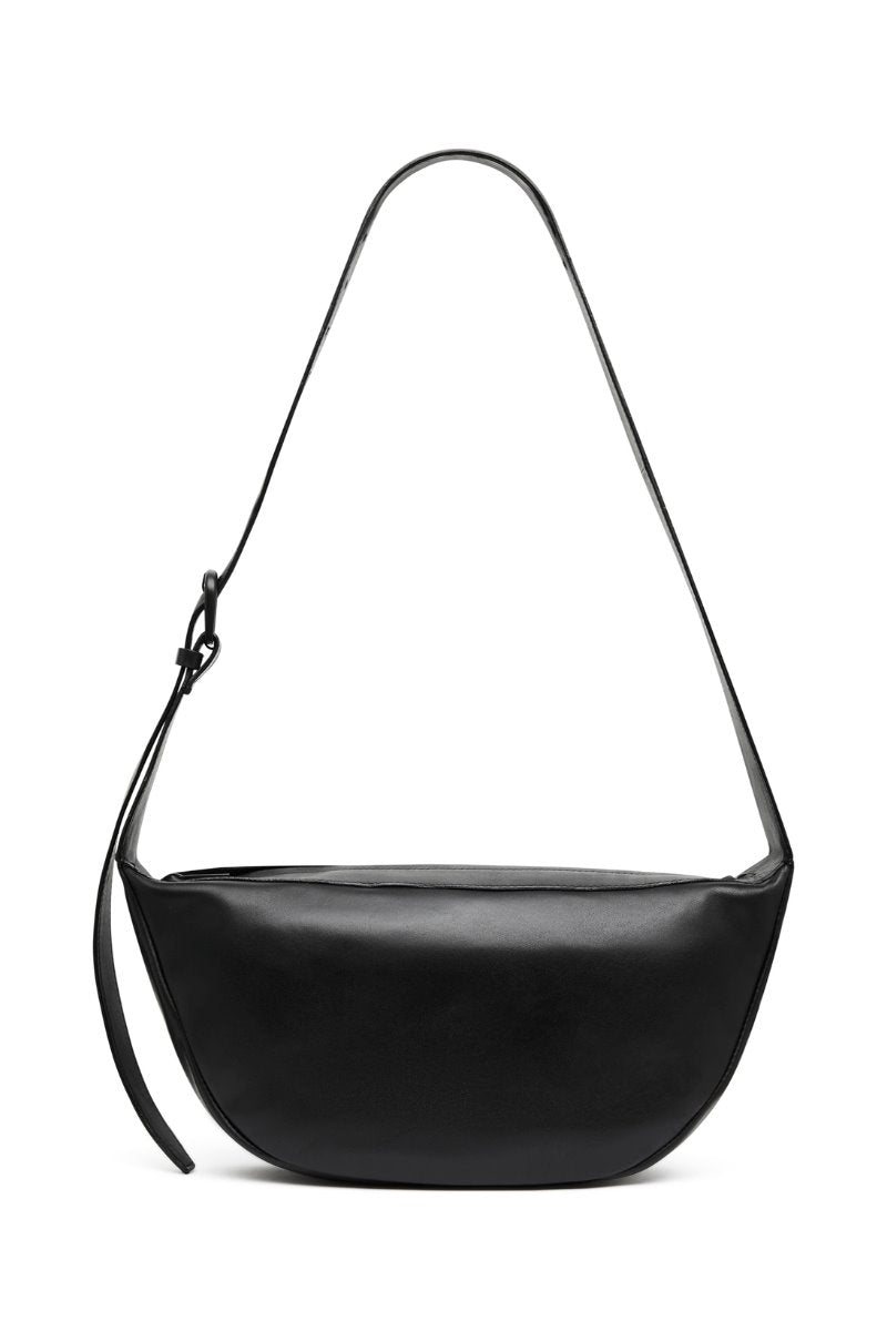 ADJUSTABLE CRESCENT BAG-BLACK Handbags ST AGNI 