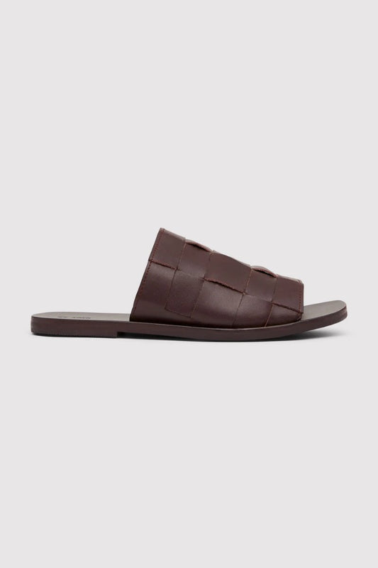 WOVEN FLATS-CHOCOLATE Sandals ST AGNI 