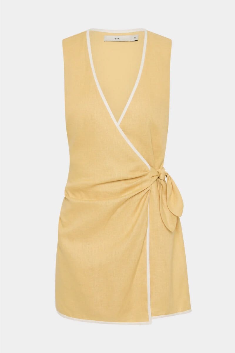 CARLOTTA WRAP MINI DRESS-RAFFIA Mini Dress SIR. 