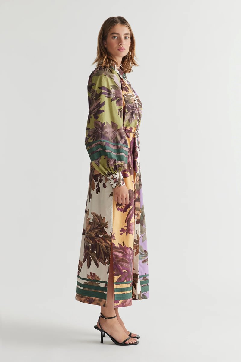 HANSEL LONG SHIRT DRESS-FLORAL Maxi Dress ANTIPODEAN 