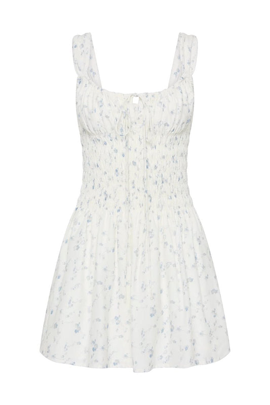 YERRES MINI DRESS-BLOSSOMEGG SHELL/POWDER BLUE Mini Dress Faithfull the Brand 