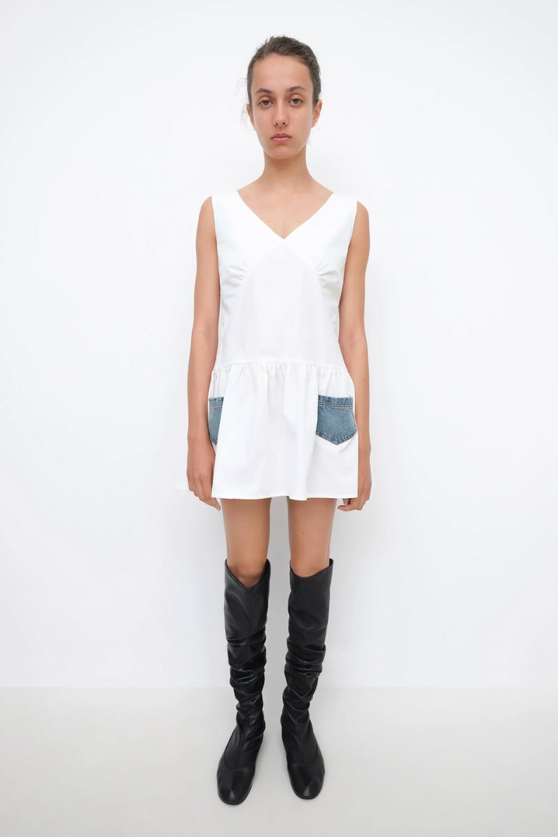 GARACHICO MINI DRESS-WHITE BLUE Mini Dress Gimaguas 