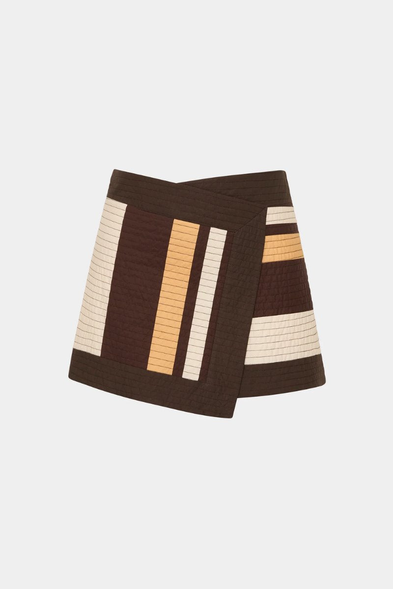 SAVANNA WRAP MINI SKIRT-CANTINA STRIPE Skirts SIR. 