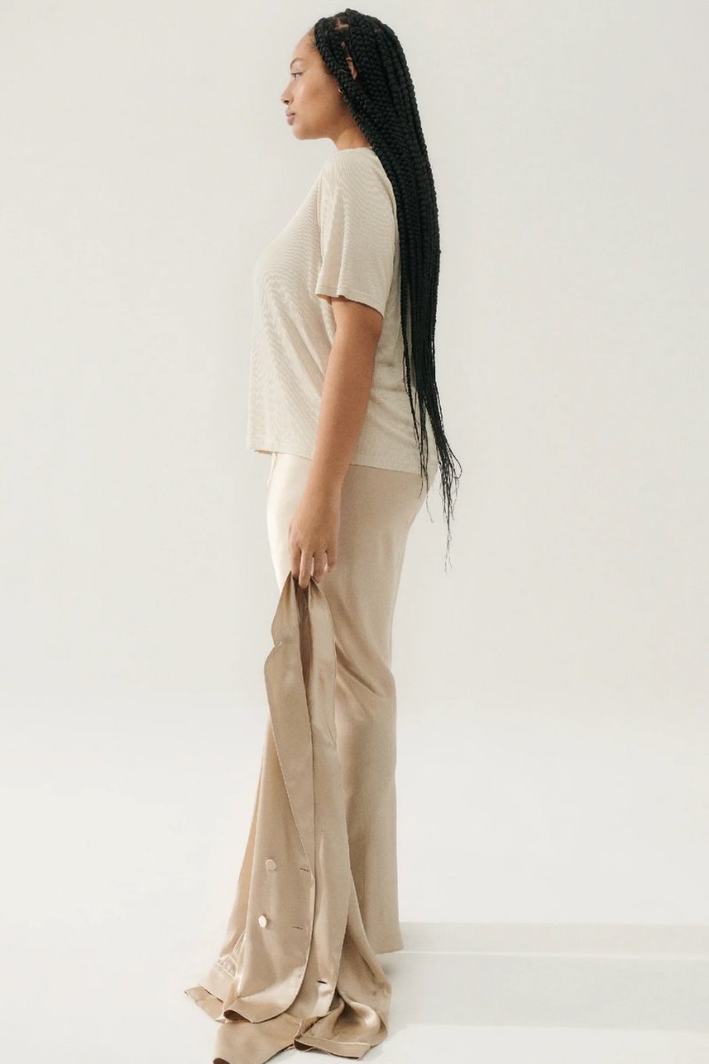 BIAS CUT PANTS-HAZELNUT Pants Silk Laundry 