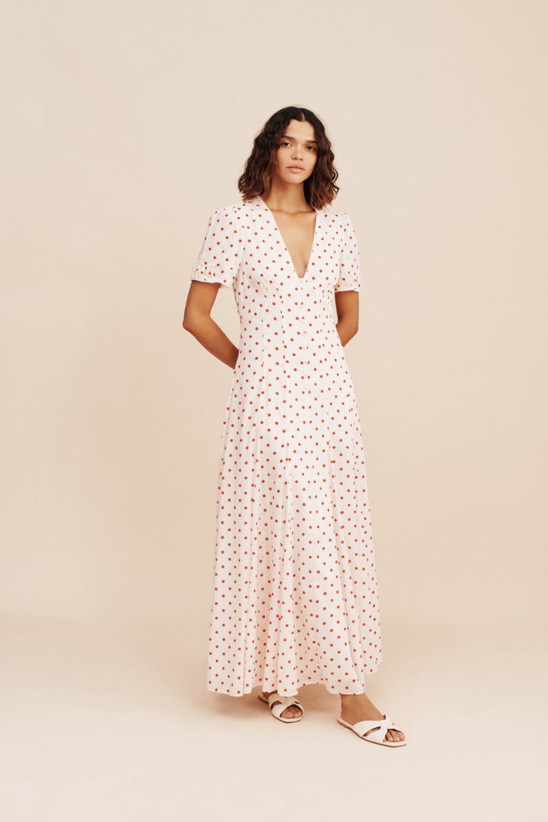 PALOMA DRESS-PETITE POLKA DOT Maxi Dress Posse 