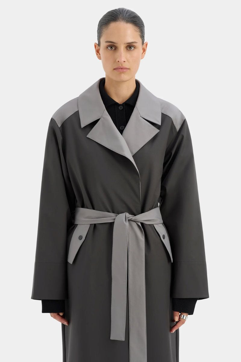 WESLEY TRENCH-CHARCOAL Coats SIR. 