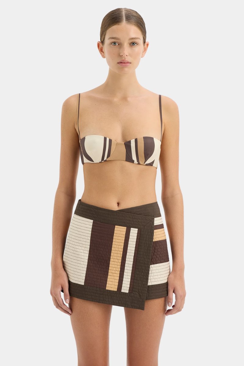 SAVANNA WRAP MINI SKIRT-CANTINA STRIPE Skirts SIR. 