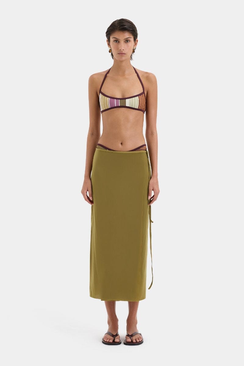 CASCINA WRAP SKIRT-OLIVE Skirts SIR. 