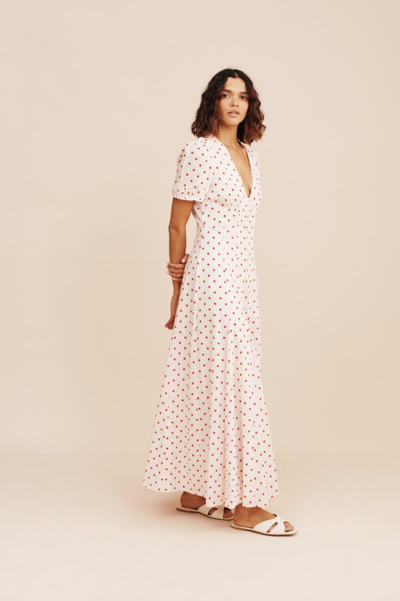 PALOMA DRESS-PETITE POLKA DOT Maxi Dress Posse 