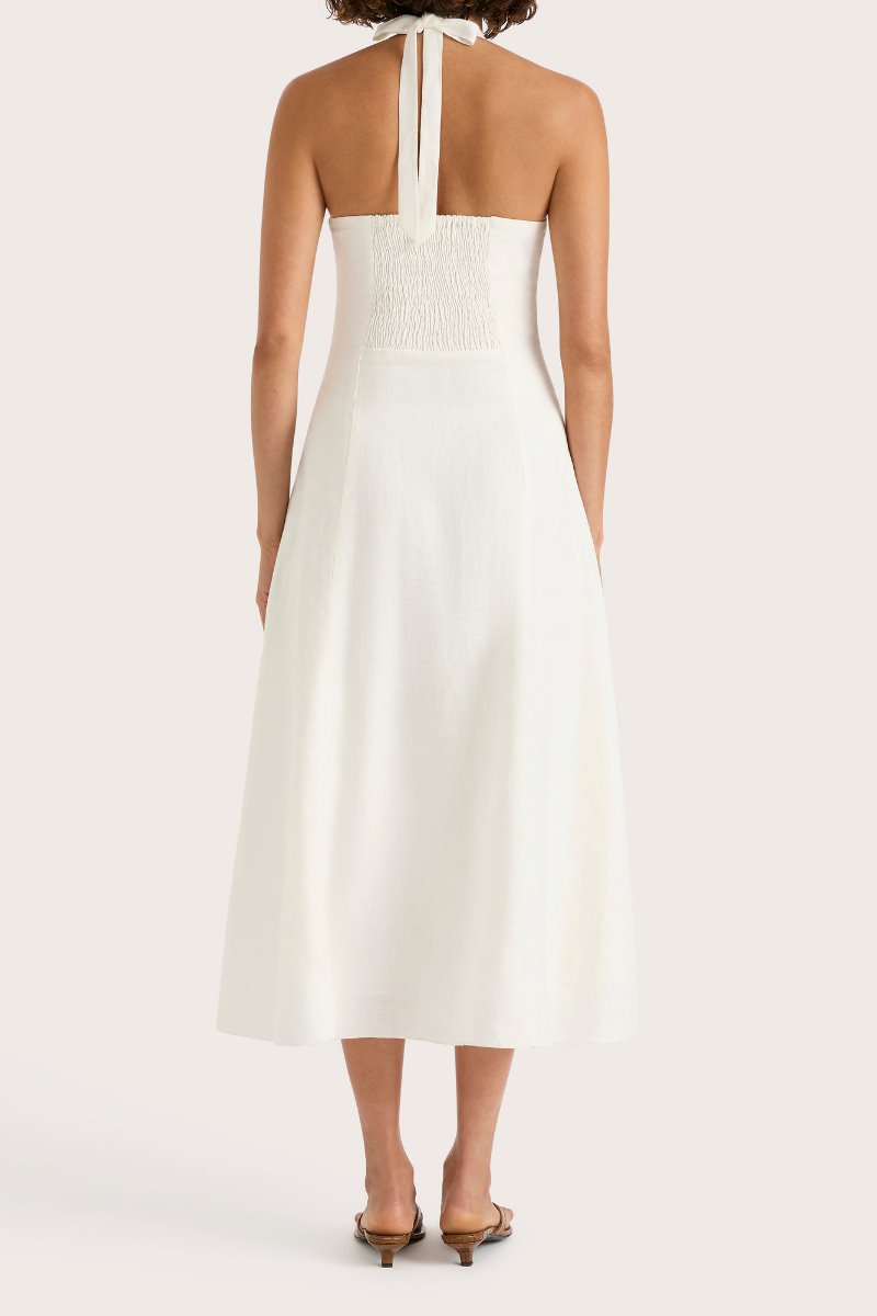 MARIE MIDI DRESS-WHITE Midi Dress Faithfull the Brand 