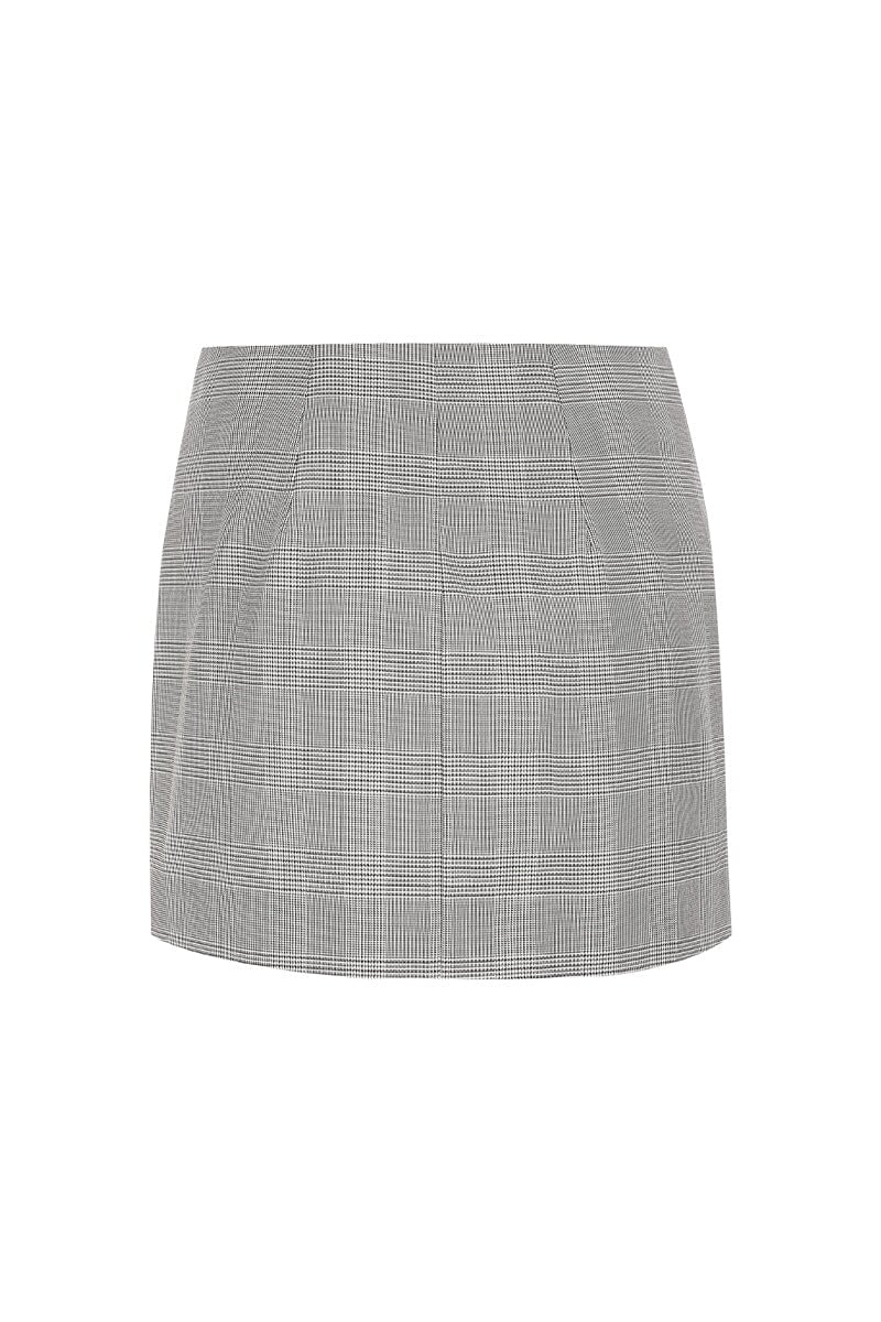 Monochrome check a line mini skirt best sale