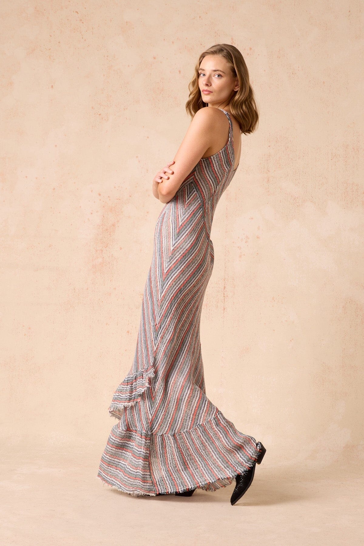 FLUNSA DRESS-BOLEGNA Maxi Dress Estilo Emporio 