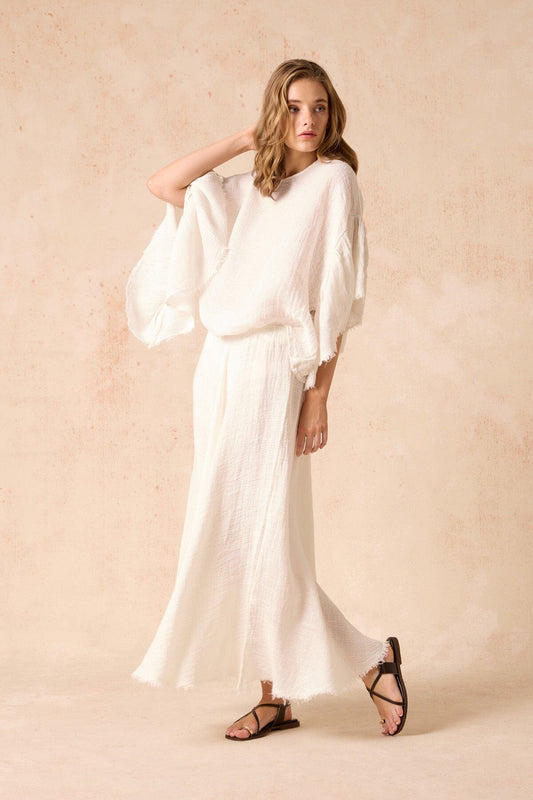 RUOTA SKIRT-SAMBA PANNA Skirts Estilo Emporio 