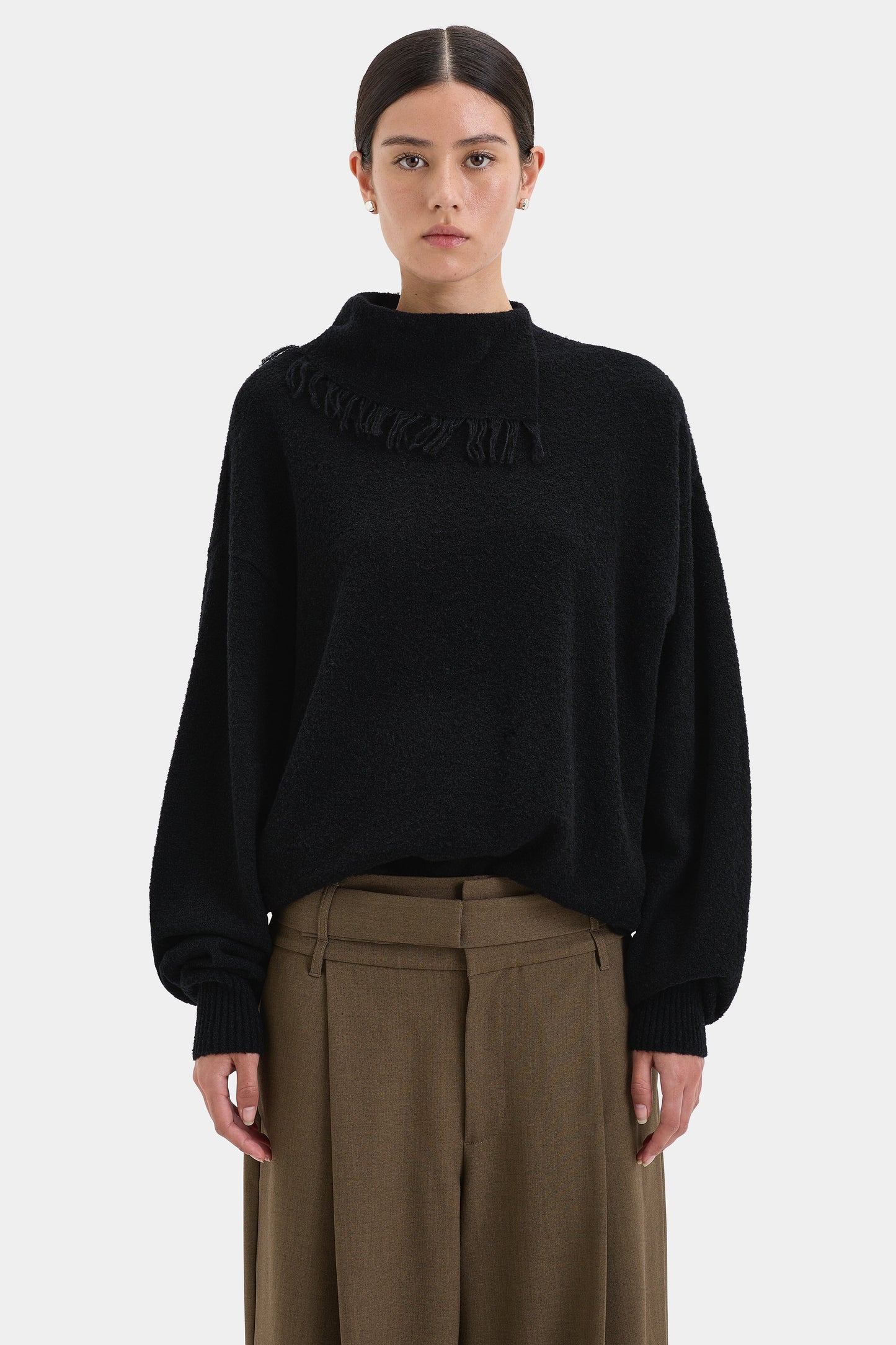 ROMANA SWEATER-BLACK Knitwear SIR. 