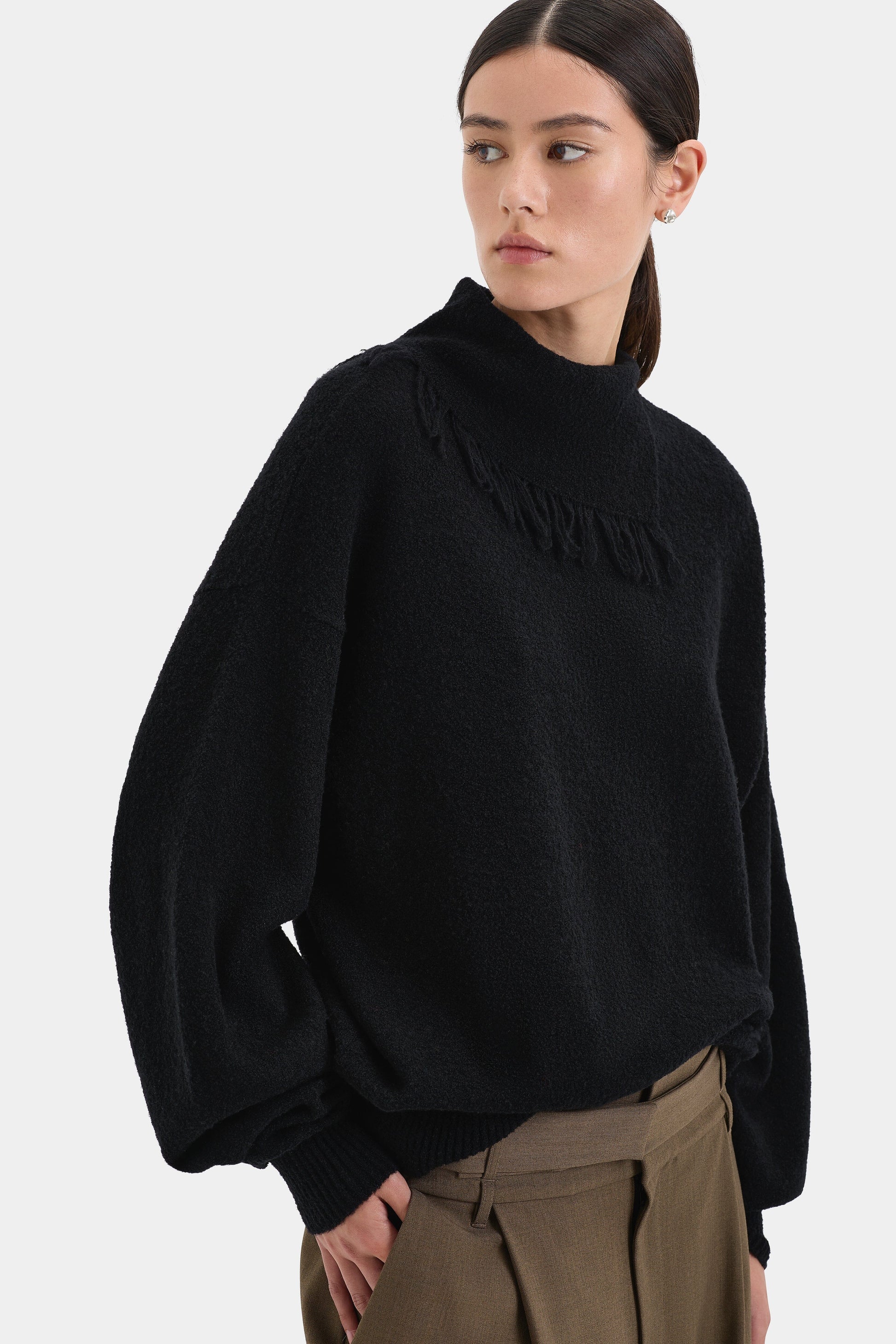 ROMANA SWEATER-BLACK Knitwear SIR. 