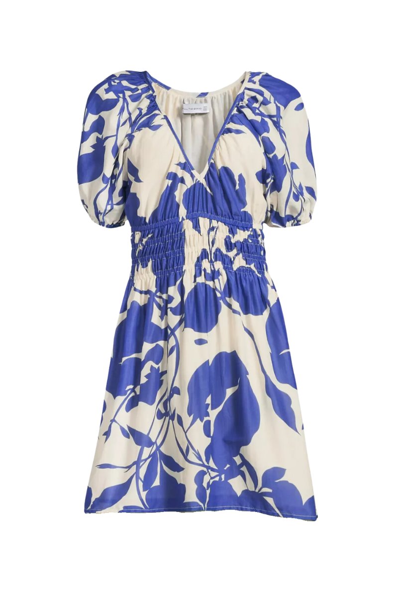 SALONE MINI DRESS-TERMINI FLORAL BLUE Mini Dress Faithfull the Brand 